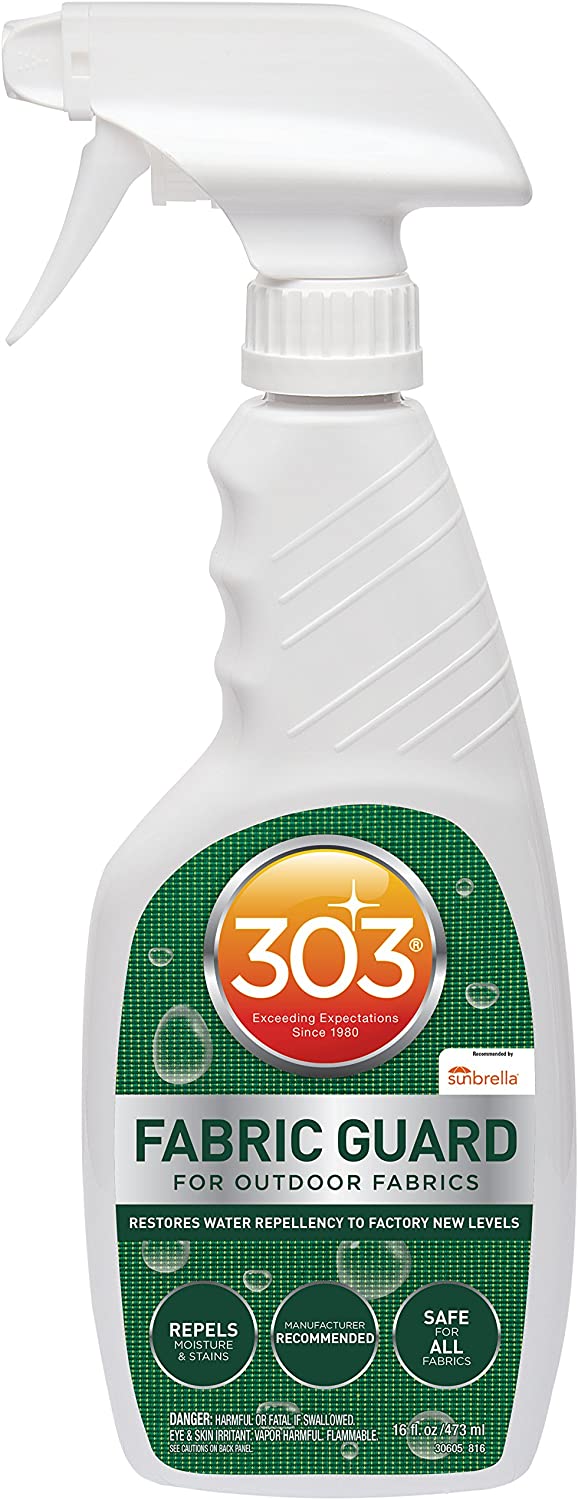 303 Fabric Guard - For Outdoor Fabrics - Restores Water Repellency To Factory New Levels - Repels Moisture And Stains - Manufacturer Recommended - Safe For All Fabrics, 16 fl. oz. (30605CSR)